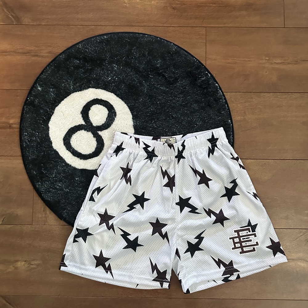 White Star Patterned EE shorts Eric Emanuel
